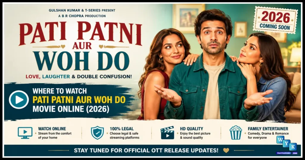 Where To Watch Pati Patni Aur Woh Do Movie Online (2026)